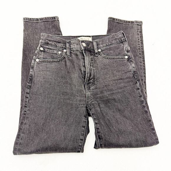 Madewell The Perfect Vintage Jean Zip Fly Black Charcoal Denim Jeans Size 24 - Picture 4 of 9